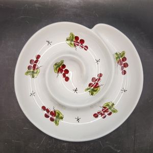 California Pantry Stoneware Olive Dish Grape Design